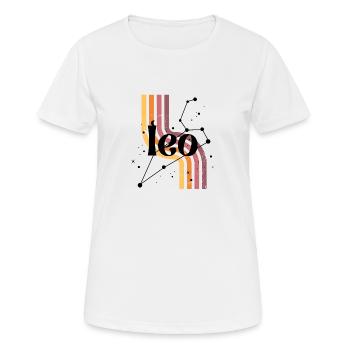 Leo horoscope rétro - T-shirt respirant Femme - blanc - Devant - AI Model Female 172 dark (172cm)