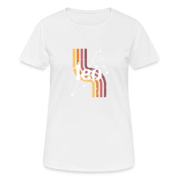 Leo horoscope rétro - T-shirt respirant Femme - blanc - Devant - AI Model Female 172 dark (172cm)