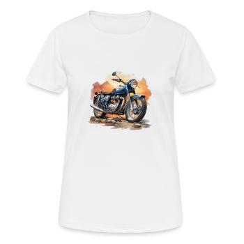 Sundown Serenity: Classic Bike in the Evening Glow - Women's Breathable T-Shirt - white - Front - AI Model Female 172 dark (172cm)