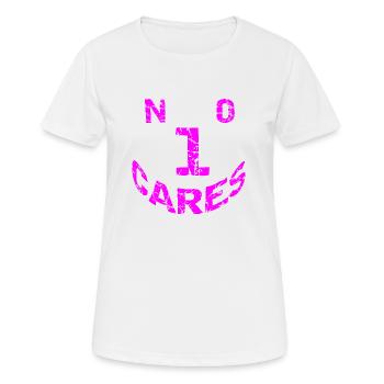 No 1 s’en soucie - T-shirt respirant Femme - blanc - Devant - AI Model Female 172 dark (172cm)