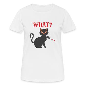 What? - Women's Breathable T-Shirt - white - Front - AI Model Female 172 dark (172cm)