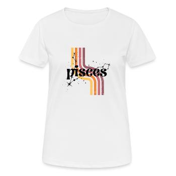 Pisces horoscope rétro - T-shirt respirant Femme - blanc - Devant - AI Model Female 172 dark (172cm)