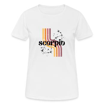 Scorpio horoscope rétro - T-shirt respirant Femme - blanc - Devant - AI Model Female 172 dark (172cm)