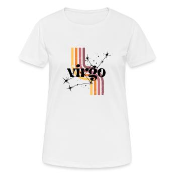 Virgo horoscope rétro - T-shirt respirant Femme - blanc - Devant - AI Model Female 172 dark (172cm)