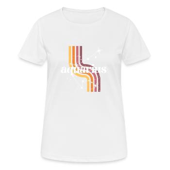 Aquarius horoscope rétro - T-shirt respirant Femme - blanc - Devant - AI Model Female 172 dark (172cm)