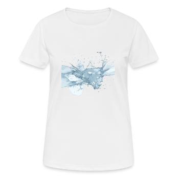 Water splashes! - Women's Breathable T-Shirt - white - Front - AI Model Female 172 dark (172cm)