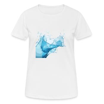 Water splashes! - Women's Breathable T-Shirt - white - Front - AI Model Female 172 dark (172cm)