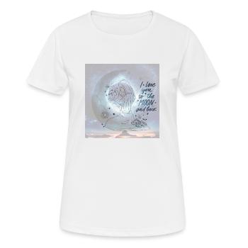 I Love You To The Moon And Back Gifts - Women's Breathable T-Shirt - white - Front - AI Model Female 172 dark (172cm)
