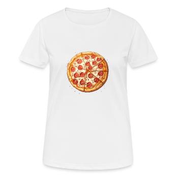 Délicieuse pizza salami! - T-shirt respirant Femme - blanc - Devant - AI Model Female 172 dark (172cm)
