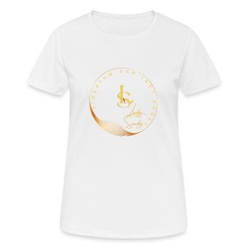 LAdy Sandy - Eigentum - Frauen T-Shirt atmungsaktiv - Weiß - Vorne - AI Model Female 172 dark (172cm)