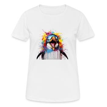 buntes Lachen der Tierwelt - Frauen T-Shirt atmungsaktiv - Weiß - Vorne - AI Model Female 172 dark (172cm)