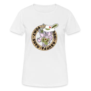 Langue bavaroise - Bavière - T-shirt respirant Femme - blanc - Devant - AI Model Female 172 dark (172cm)