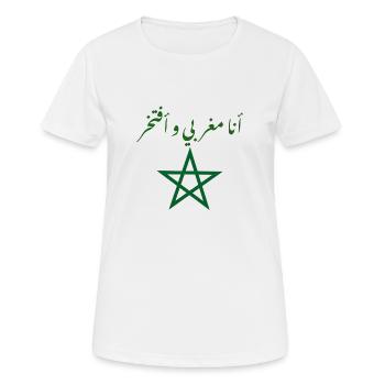Moroccan and proud of it - Women's Breathable T-Shirt - white - Front - AI Model Female 172 dark (172cm)