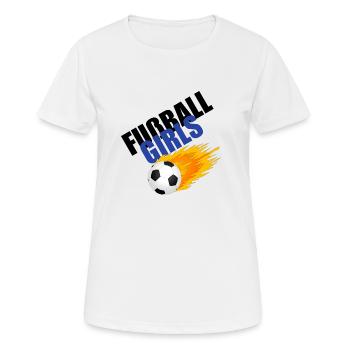 V.f.B Grötzingen - Fußballgirls (neutral) - Frauen T-Shirt atmungsaktiv - Weiß - Vorne - AI Model Female 172 dark (172cm)