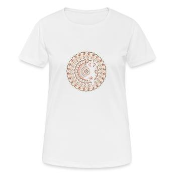 Female Mandala - Women's Breathable T-Shirt - white - Front - AI Model Female 172 dark (172cm)