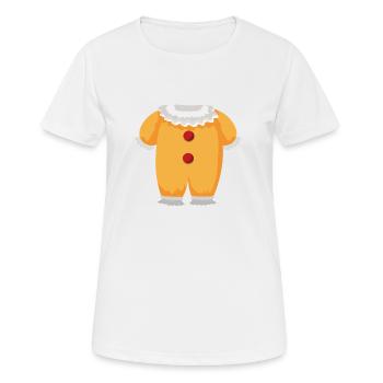 costume clown - T-shirt respirant Femme - blanc - Devant - AI Model Female 172 dark (172cm)