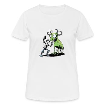 Selfie Alien - T-shirt respirant Femme - blanc - Devant - AI Model Female 172 dark (172cm)