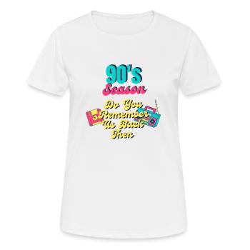 90er Jahre Erinnerst du dich noch an uns damals? - Frauen T-Shirt atmungsaktiv - Weiß - Vorne - AI Model Female 172 dark (172cm)