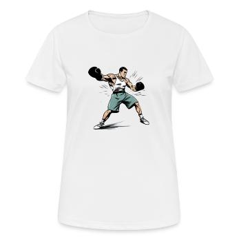 Marc le boxeur - T-shirt respirant Femme - blanc - Devant - AI Model Female 172 dark (172cm)