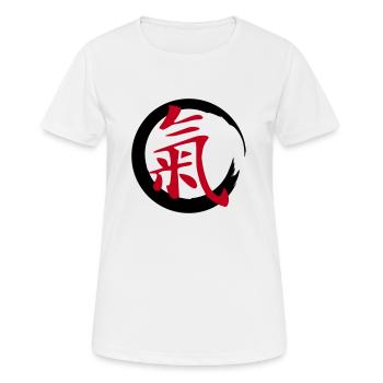 Qigong painted sign - Frauen T-Shirt atmungsaktiv - Weiß - Vorne - AI Model Female 172 dark (172cm)