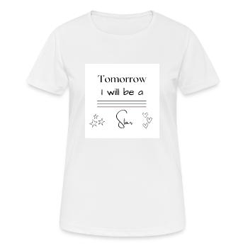 Star Tomorrow - Frauen T-Shirt atmungsaktiv - Weiß - Vorne - AI Model Female 172 dark (172cm)