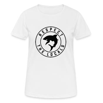 Surfing Surfboard Surfer Wassersport - Frauen T-Shirt atmungsaktiv - Weiß - Vorne - AI Model Female 172 dark (172cm)