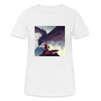 Dragon Lady - Frauen T-Shirt atmungsaktiv - Weiß - Vorne - AI Model Female 172 dark (172cm)