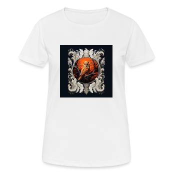 Vintage-Eule - Frauen T-Shirt atmungsaktiv - Weiß - Vorne - AI Model Female 172 dark (172cm)