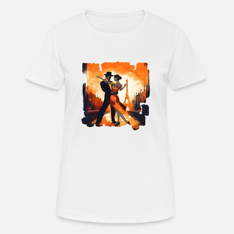 Dans le tango, il n’y a pas de séquence fixe de pas - T-shirt respirant Femme - blanc