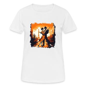 Le tango vient de la banlieue de Buenos Aires - T-shirt respirant Femme - blanc - Devant - AI Model Female 172 dark (172cm)
