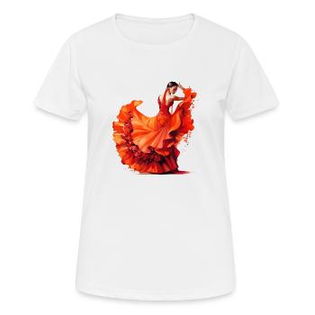 Flamenco dancers are called bailaoras - Women's Breathable T-Shirt - white - Front - AI Model Female 172 dark (172cm)
