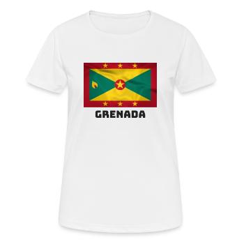 Grenada Flagge - Frauen T-Shirt atmungsaktiv - Weiß - Vorne - AI Model Female 172 dark (172cm)