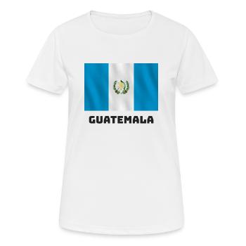 Guatemala Flagge - Frauen T-Shirt atmungsaktiv - Weiß - Vorne - AI Model Female 172 dark (172cm)