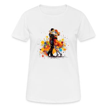Sich mit Tanzen kreativ ausdrücken - Frauen T-Shirt atmungsaktiv - Weiß - Vorne - AI Model Female 172 dark (172cm)