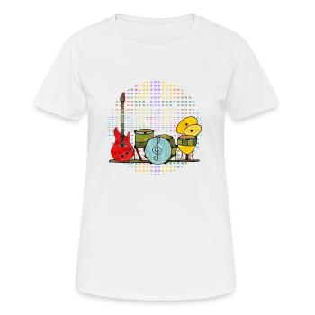 Musikinstrumente - Frauen T-Shirt atmungsaktiv - Weiß - Vorne - AI Model Female 172 dark (172cm)