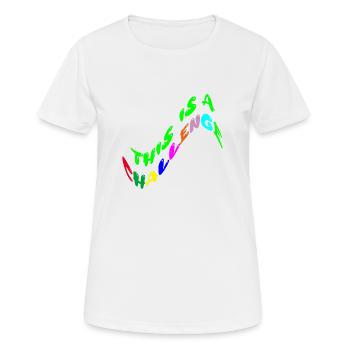 this is a challenge - Frauen T-Shirt atmungsaktiv - Weiß - Vorne - AI Model Female 172 dark (172cm)