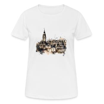 Édimbourg, la capitale de l’Écosse - T-shirt respirant Femme - blanc - Devant - AI Model Female 172 dark (172cm)
