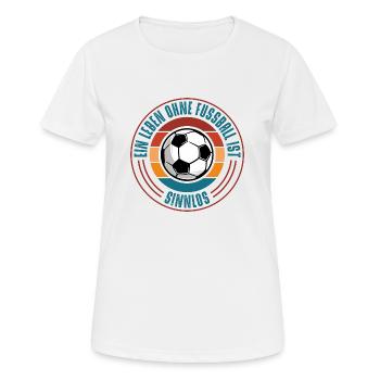 Fussball - Frauen T-Shirt atmungsaktiv - Weiß - Vorne - AI Model Female 172 dark (172cm)