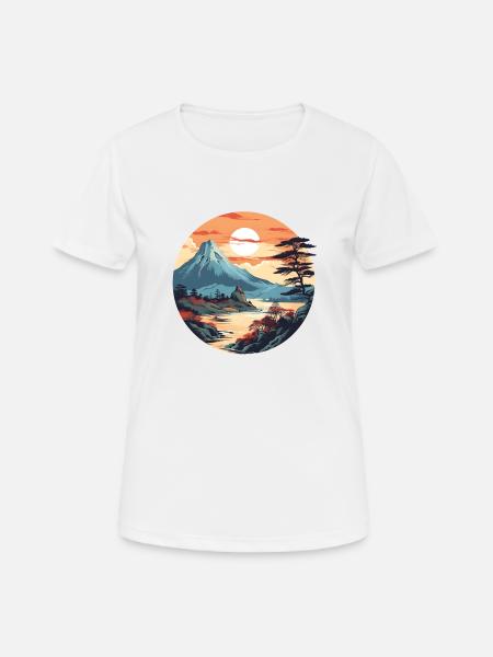 over the Japanese Mountains - Women's Breathable T-Shirt - white