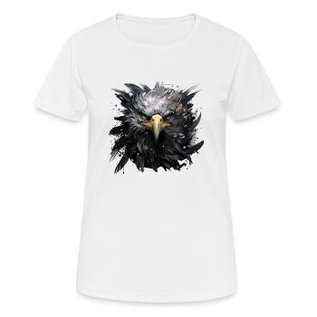 Der Steinadler - Frauen T-Shirt atmungsaktiv - Weiß - Vorne - AI Model Female 172 dark (172cm)
