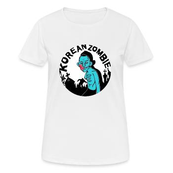 Zombies coréens Horreur Halloween Cadavre de morts - T-shirt respirant Femme - blanc - Devant - AI Model Female 172 dark (172cm)