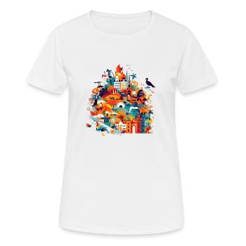 Rio de Janeiro eine quirlige Stadt am Zuckerhut - Frauen T-Shirt atmungsaktiv - Weiß - Vorne - AI Model Female 172 dark (172cm)