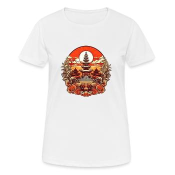 Bali ist für sein pulsierendes Nachtleben bekannt - Frauen T-Shirt atmungsaktiv - Weiß - Vorne - AI Model Female 172 dark (172cm)