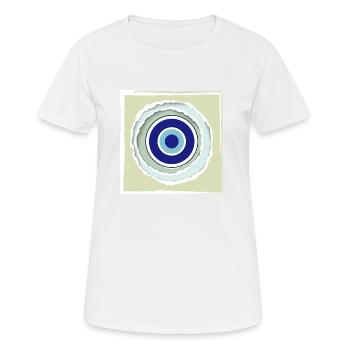 Schützendes Auge Spaß Spaß Spaß Spaß - Frauen T-Shirt atmungsaktiv - Weiß - Vorne - AI Model Female 172 dark (172cm)