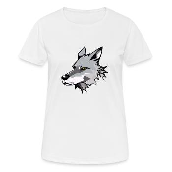 loup - T-shirt respirant Femme - blanc - Devant - AI Model Female 172 dark (172cm)