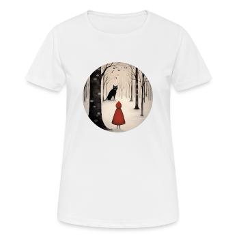 Rotkäppchen - Frauen T-Shirt atmungsaktiv - Weiß - Vorne - AI Model Female 172 dark (172cm)