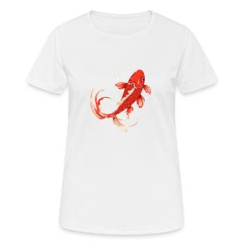 Single Koifisch a hâte de vous voir - T-shirt respirant Femme - blanc - Devant - AI Model Female 172 dark (172cm)