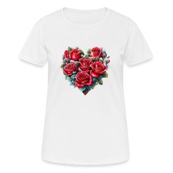 Valentinstag Liebe Verlobung Muttertag Hochzeit - Frauen T-Shirt atmungsaktiv - Weiß - Vorne - AI Model Female 172 dark (172cm)