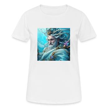 Neptun - Frauen T-Shirt atmungsaktiv - Weiß - Vorne - AI Model Female 172 dark (172cm)
