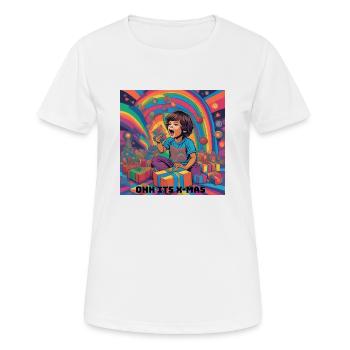 Ohh its X Mas - Frauen T-Shirt atmungsaktiv - Weiß - Vorne - AI Model Female 172 dark (172cm)